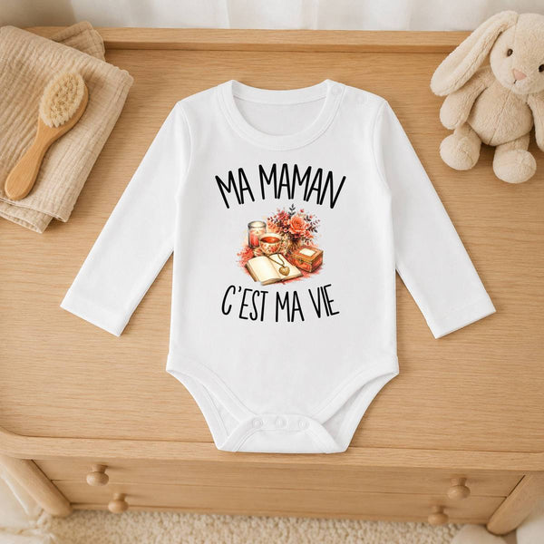 Body Bébé Manches Longues Ma maman c'est ma vie