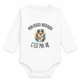 Body Bébé Manches Longues Mon Berger Australien c'est ma vie