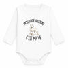 Body Bébé Manches Longues Mon Dogue Argentin c'est ma vie
