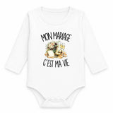 Body Bébé Manches Longues Mon mariage c'est ma vie