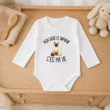 Body Bébé Manches Longues Mon Sacré de Birmanie c'est ma vie