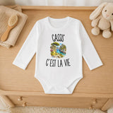 Body Bébé Manches Longues Cassis c’est la vie