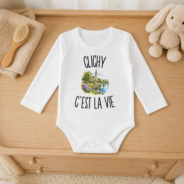 Body Bébé Manches Longues Clichy c’est la vie