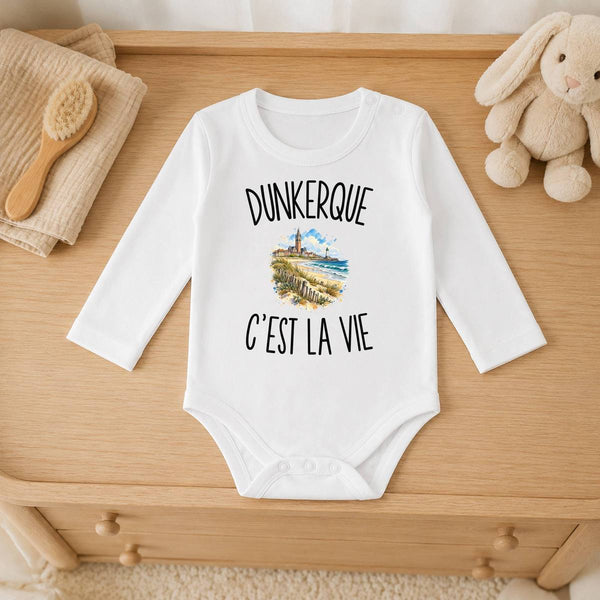 Body Bébé Manches Longues Dunkerque c’est la vie
