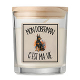 Bougie Parfumée Vanille Mon Doberman c'est ma vie