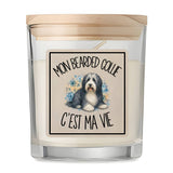 Bougie Parfumée Vanille Mon Bearded Collie c'est ma vie