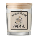 Bougie Parfumée Vanille Mon Chien-Loup Tchécoslovaque c'est ma vie