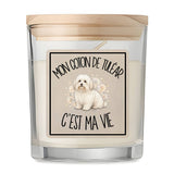 Bougie Parfumée Vanille Mon Coton de Tuléar c'est ma vie