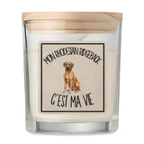 Bougie Parfumée Vanille Mon Rhodesian Ridgeback c'est ma vie