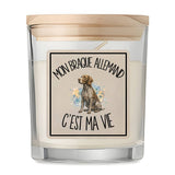 Bougie Parfumée Vanille Mon Braque Allemand c'est ma vie