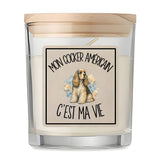 Bougie Parfumée Vanille Mon Cocker Américain c'est ma vie