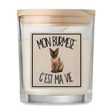 Bougie Parfumée Vanille Mon Burmese c'est ma vie