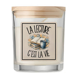 Bougie Parfumée Vanille La lecture c'est la vie