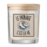 Bougie Parfumée Vanille Le patinage c'est la vie