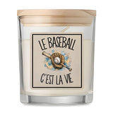 Bougie Parfumée Vanille Le baseball c'est la vie