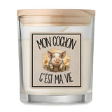 Bougie Parfumée Vanille Mon cochon c'est ma vie