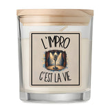Bougie Parfumée Vanille L'impro c'est la vie