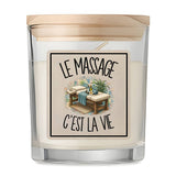 Bougie Parfumée Vanille Le massage c'est la vie