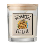 Bougie Parfumée Vanille Les marmottes c'est la vie