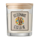 Bougie Parfumée Vanille Les éléphants c'est la vie
