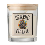 Bougie Parfumée Vanille Les gorilles c'est la vie