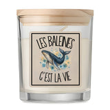 Bougie Parfumée Vanille Les baleines c'est la vie