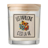 Bougie Parfumée Vanille Les papillons c'est la vie