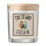 Bougie Parfumée Vanille Être steward c'est la vie