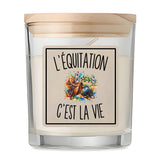 Bougie Parfumée Vanille L’Équitation c’est la vie