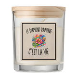 Bougie Parfumée Vanille Le Diamond Painting c’est la vie