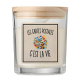 Bougie Parfumée Vanille Les Cartes Postales c’est la vie