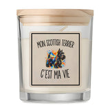 Bougie Parfumée Vanille Mon Scottish Terrier c’est ma vie