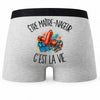 Boxer Homme Être maître-nageur c'est la vie – Impression au dos