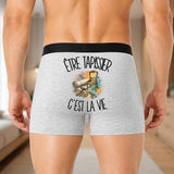 Boxer Homme Être tapissier c'est la vie – Impression au dos