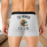 Boxer Homme Être imprimeur c'est la vie – Impression au dos