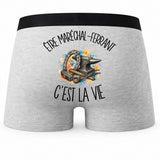 Boxer Homme Être maréchal-ferrant c'est la vie – Impression au dos