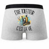 Boxer Homme Être toiletteur c'est la vie – Impression au dos