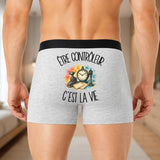 Boxer Homme Être contrôleur c'est la vie – Impression au dos