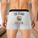 Boxer Homme Être steward c'est la vie – Impression au dos