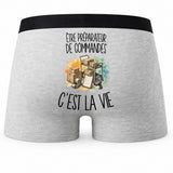 Boxer Homme Être préparateur de commandes c'est la vie – Impression au dos