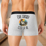 Boxer Homme Être caissier c'est la vie – Impression au dos