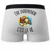 Boxer Homme Être entrepreneur c'est la vie – Impression au dos