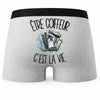Boxer Homme Être coiffeur c'est la vie – Impression au dos