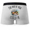 Boxer Homme Être prof de yoga c'est la vie – Impression au dos