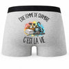 Boxer Homme Être femme de chambre c'est la vie – Impression au dos