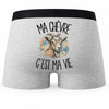 Boxer Homme Ma chèvre c'est ma vie – Impression au dos