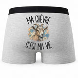 Boxer Homme Ma chèvre c'est ma vie – Impression au dos