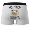 Boxer Homme Mon mouton c'est ma vie – Impression au dos