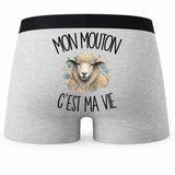 Boxer Homme Mon mouton c'est ma vie – Impression au dos