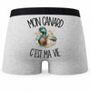 Boxer Homme Mon canard c'est ma vie – Impression au dos